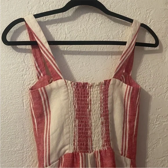 Reformation Linen Stripe Coconut Romper 10 EUC - Picture 5 of 9